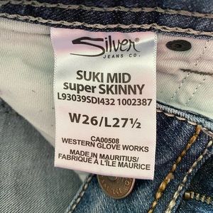 Womens Silver Jeans W26 L27 1/2